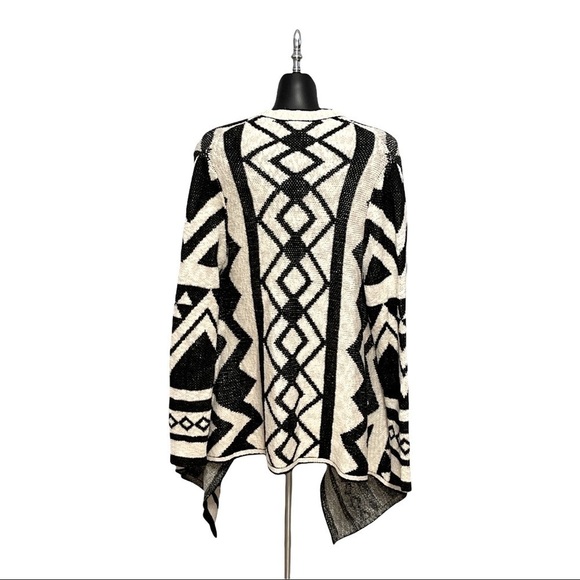 WOMEN’S Medium Cotton Argyle Pattern Waterfall Cardigan - Picture 2 of 3